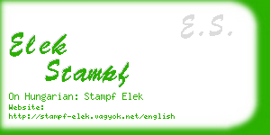 elek stampf business card